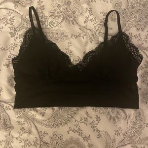 Abercrombie Lace Trim Satin Bralette Size Small